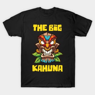 Funny Tiki The Big Kahuna Hawaiian Luau Design T-Shirt